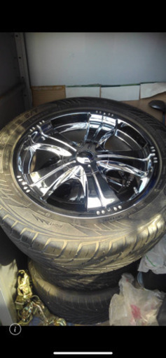 青梅市引取り限定 中古美品 メーカー不明20inchクロームホィール 4本セット
