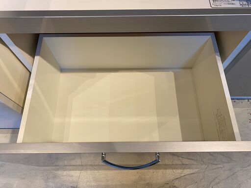 レンジボード 食器棚 キッチン収納 収納棚 シルバー 中古品