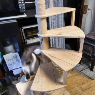 キャット螺旋階段　オーダーメイドで製作します。　　※動画あ…