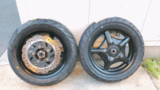 シグナスXタイヤ付きホイール前後　タイヤ新品☆