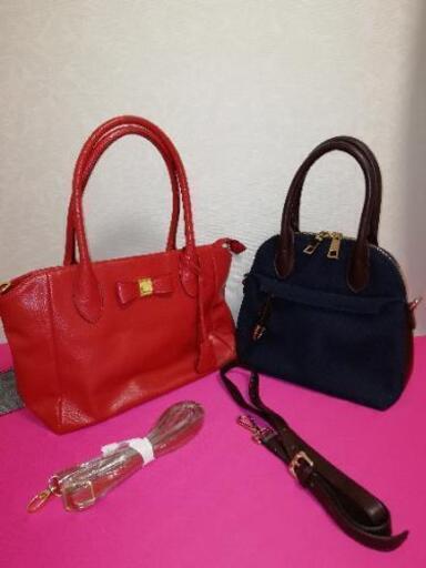 未使用バックセット☆ミニマムミニマムの赤バック\u0026リヴドロワの紺バック