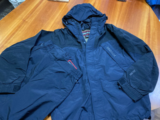 【Marmot】マーモット スノーウェア 上下セット GORE-TEX（黒、Sサイズ）