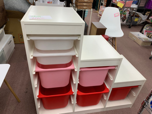 収納棚　カラーボックス付き