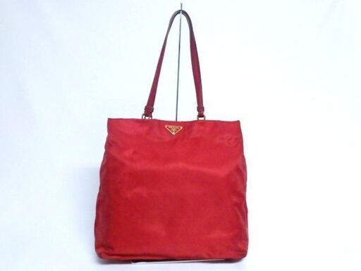 プラダ◆PRADA　トートバッグ　レッド（17Ｄ-7）