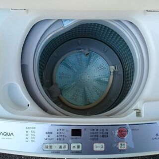 【分解クリーニング済み♪】アクア 2018年製 6.0kg 全自動洗濯機 AQW-S60Gの画像