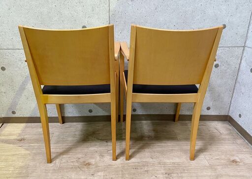 9*76(1) アルフレックス arflex ダイニングチェア 2脚セット アーム