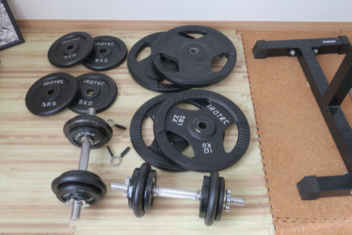 （取引終了）【ジム用品】ホームジムセット一式（ベンチプレス）