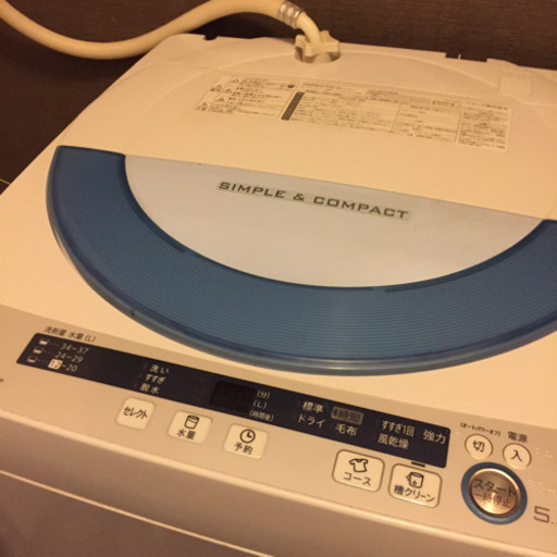 シャープ 縦型洗濯機❶❶❷❶❷