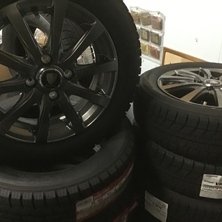 冬用　軽自動車用　アルミとブリジストンVRXスタッドレス　155...