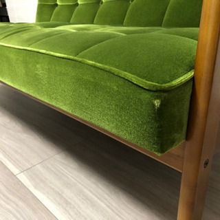 カリモク60 モケットグリーン　ソファの画像