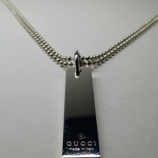 決まりました❗️正規品GUCCIグッチプレートネックレス　ダブル...