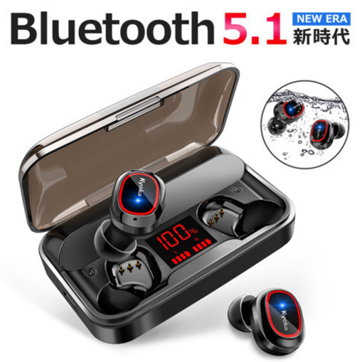 Bluetooth イヤホン HiFi高音質 LEDディスプレイ　大容量バッテリー付き