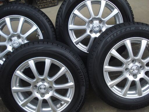 15インチ ブリヂストン175/65R15　コンパクト車用　スタッドレスアルミセット中古