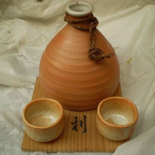 値下げしました　 雅泉作　古釜の舟徳利　未使用　