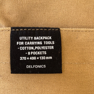 デルフォニクス DELFONICS バックパック　ベージュの画像