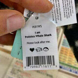 JELLYCAT Pebbles Whale Shark ジェリーキャット ジンベエザメ ぬいぐるみの画像