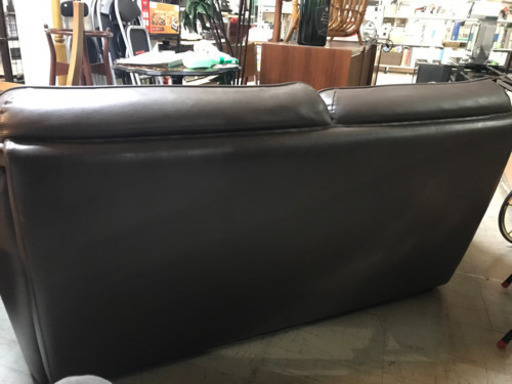 JF01252 2人がけソファ ダークブラウン  レザー