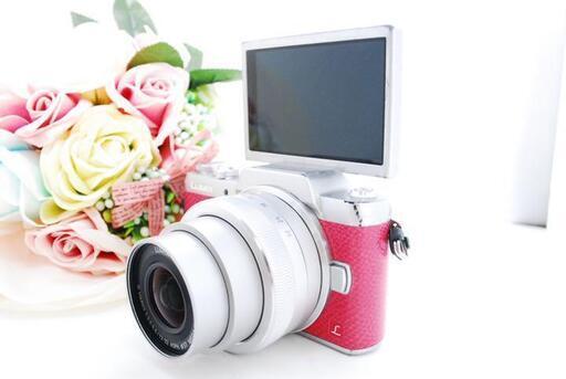 ★全国発送対応★【可愛すぎるピンクカメラ！】LUMIX DMC-GF7 美肌効果！