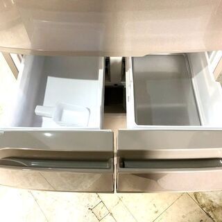 札幌近郊　送料無料　2013年製　【日立】5ドア 冷凍冷蔵庫 415L R-S42CM SH ハイブライトステンレス 日本製 右開き 省エネ 冷凍室3段ケース