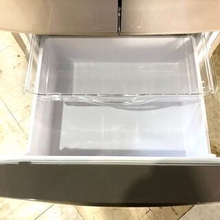 札幌近郊　送料無料　2013年製　【日立】5ドア 冷凍冷蔵庫 415L R-S42CM SH ハイブライトステンレス 日本製 右開き 省エネ 冷凍室3段ケース