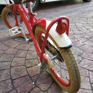 【終了しました】★おしゃれ★かわいい★子供用自転車 18インチ アサヒ ビーチクルーザー ブリエアンファン 赤の画像