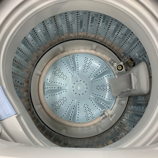 水色の可愛らしいAQUAの全自動洗濯機です♪の画像
