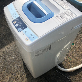 洗濯機祭り！中古リユース家電全自動洗濯機HITACHI NW-5MRステップウォッシュSLIM&COMPACTの画像