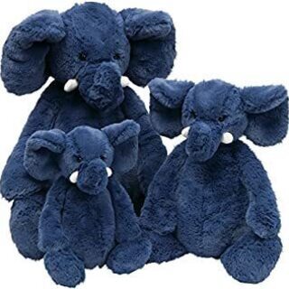 JELLYCAT Large Bashful Blue Elephant ジェリーキャット バシュフル ゾウ ぬいぐるみの画像