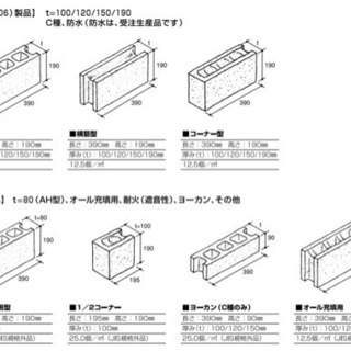 コンクリートブロック　1／2サイズ×2の画像