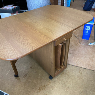 折り畳み式　ダイニングテーブルセット　中古　リサイクルショップ宮崎屋20.11.5の画像