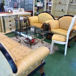 豪華　応接ソファ　3点セット