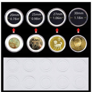 コインカプセル100個＋ケース付きの画像