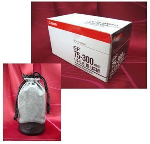 【キヤノン ズームレンズ EF 75-300mm F4-5.6 III USM】ULTRASONIC ウルトラソニック ケース付き 一