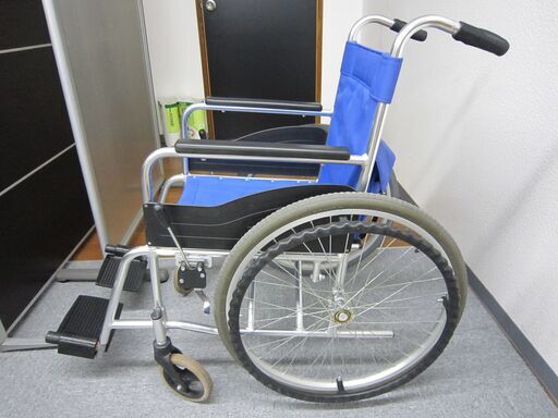 【中古】　車イス　マツナガ製　自走式（青）