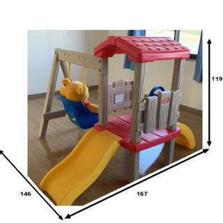 【取引完了しました】大型遊具 室内用滑り台&ブランコの画像