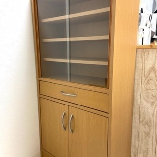 【取引決定】コンパクト食器棚＊ナチュラルキャビネット