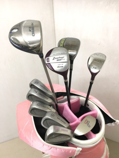 【レディースセット！】◆DUNLOP/Golf Planner等◆ゴルフクラブ 10本セット＋WORLD EAGLEキャディバッグ＋ 