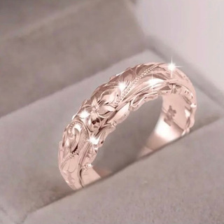 新品　14K コーティング ローズゴールド　リング　約19号