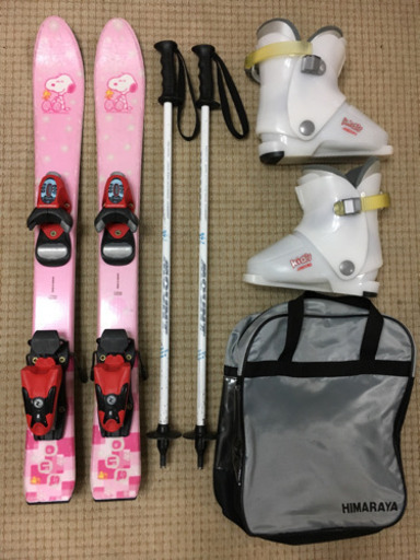 【スキー板・ブーツ・ストック】子供用（ビンディング・ブーツケース付き）