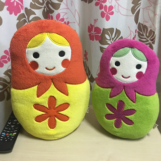 マトリョーシカのぬいぐるみクッション×2個