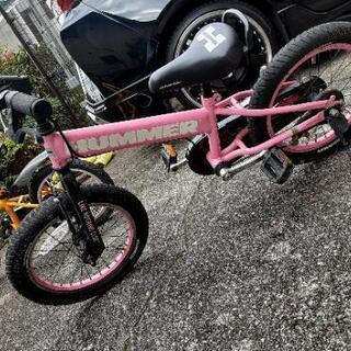 ハマー子供自転車16インチピンク