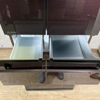 9*116 三菱 MITSUBISHI ノンフロン冷凍冷蔵庫 MR-WX52A-BR 517L 「置けるスマート大容量」シリーズ 切れちゃう瞬冷凍 16年製の画像
