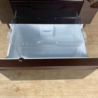 9*116 三菱 MITSUBISHI ノンフロン冷凍冷蔵庫 MR-WX52A-BR 517L 「置けるスマート大容量」シリーズ 切れちゃう瞬冷凍 16年製の画像