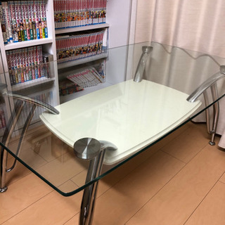 商談成立　ガラステーブル