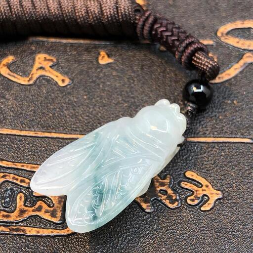 福袋 ネックレス 蝉 ミャンマー産 本翡翠 氷ヒスイ 誕生日プレゼント 本物保証