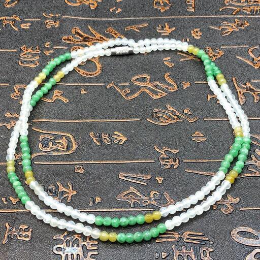 ネックレス 数珠 本翡翠 氷ヒスイ 氷種 透明感 誕生日プレゼント 本物保証2