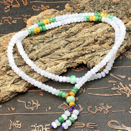 ネックレス 数珠 本翡翠 氷ヒスイ 氷種 透明感 誕生日プレゼント 本物保証3