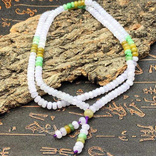 ネックレス 数珠 本翡翠 氷ヒスイ 氷種 誕生日プレゼント 本物保証