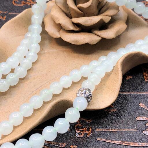 ネックレス 数珠 本翡翠 氷ヒスイ 氷種 誕生日プレゼント 本物保証2