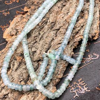 ネックレス 数珠 本翡翠 氷ヒスイ 氷種 透明感 誕生日プレゼント本物保証の画像